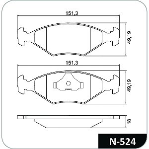 Pastilha Freio Fiat Palio Dianteira Sistema Teves N524-COBREQ